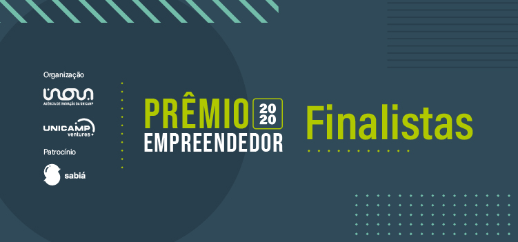 Logo Prêmio Empreendedor 2020 e frase Finalistas